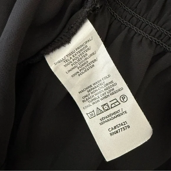 Ann Taylor Black Floral Long Sleeve Size Medium EUC - Picture 3 of 4